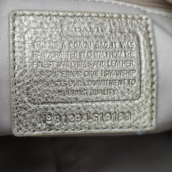 COACH Penelope Linen 2way Strap Turnlock Signature Cream Gold Shoulder Bag COA - Picture 6 of 16